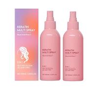 Spray de cheveux de la kératine, congé de 5 en 1 dans Spray de conditionneur, soins de lissage de la kératine pour tous les types de cheveux, anti-frisottis, parfum durable (2pcs)
