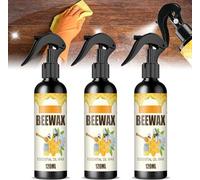 Spray de cire d'abeille micromoléculaire naturelle, vernis à la cire d'abeille pour le bois et les meubles, polissage, imperméabilisation, soin des meubles en spray (3 pcs)