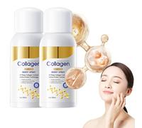 Spray de collagène raffermissant, spray de collagène repulpant et raffermissant for le corps et le visage, absorbant instantanément, hydrate et adoucit la peau for tous les types de peau(2pcs)