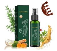 Spray de croissance des cheveux, Herbes naturelles Ginseng Hair tonique, plus fort et épaississant les cheveux, pulvérisation naturelle naturelle du cuir chevelu, para el Crecimiento (1Pc)