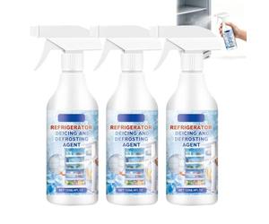Spray de dégivrage pour réfrigérateur, spray de dégivrage pour congélateur, dégiv/rage pour réfrigérateur à action rapide, sprays de dégiv/rage à action rapide, sprays de réfrigér/ateur. (3PCS)