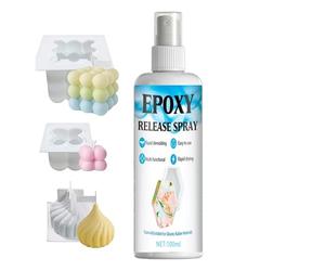 Spray de démoulage de résine - 100 ml, liquide antiadhésif, séchage rapide, agent de démoulage liquide pour moules, lubrifiant polyvalent pour moules en silicone, produit de finition artisanale | Extr