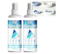 Spray de démoulage époxy avec brosse, agent de démoulage en silicone à séchage rapide pour moulage de résine, bougie, savon, béton et plâtre, lubrifiant de démoulage professionnel antiadhésif (2PCS)