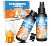 Spray de Démoulage Silicone - 200g Agent de Démoulage à Base d'eau pour Résine Epoxy, Silicone, Fabrication de Bougies, Savon, Plâtre et Béton, Antiadhésif, Démoulages Facile, No Tóxico