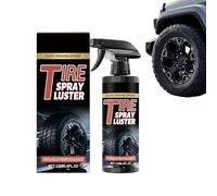 Spray de dressage pour pneus - 120 ml, restaurateur de revêtement de pneu, nettoyant pour vernis de roue à brillance profonde pour voiture, camping-car, tout-terrain urbain | Produit d'entretien de ga