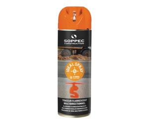 Spray de marquage orange fluo 500 ml bombe aérosol SOPPEC Quantité:12