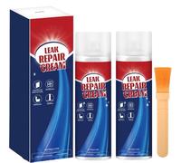 Spray De Mastic Imperméable for Réparation De Fuites, Revêtement De Mastic De Toit, Remplissage De Fissures Murales, Liquide De Scellement De Fuite De 100 Ml Avec Brosse(White,2Pcs)