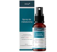 Spray de Mélatonine, Avec extrait de lavande & vitamine B6, 0,5 mg de mélatonine liquide par pulvérisation, Hormone naturelle du sommeil, Flacon spray 30 ml à effet immédiat, Sans alcool, haute dose