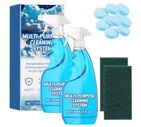Spray de mousse tout usage, nettoyant en mousse de cuisine avec tablettes de nettoyage, éliminateur de saleté tenace pour la saleté tenace de cuisine (2)