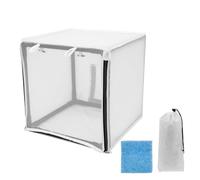 Spray de peinture aérographe Booth - 39,5 cm - Modèle amovible - Cabine de peinture - Portable - Pour projets de bricolage - Télécommande - Voiture jouet (blanc-S-1)