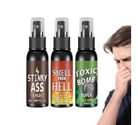Spray de Pet | 3 Pièces Humoristique Blague Farce,Spray Puant pour Rire | Bureau Célébration Vacances Anniversaire Maison Cuisine École Salle de Classe