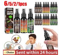 Spray de pet liquide, bombe puante non toxique, accessoires d'halloween, gaz puant, cul pistolet ant, blague de jouet, fournitures de fête, 6 pièces-1 pièce, 30ml 2PCS poop smell