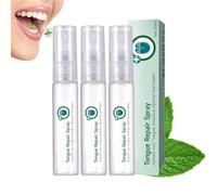 Spray de réparation de la langue Glosshield, traitement par pulvérisation de réparation de la langue, rafraîchis rapidement votre respiration, pour la santé bucco-dentaire de 30 ml,3pcs
