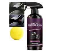 Spray de restauration de plastique et de garniture de voiture noir, restaurateur de plastique en céramique pour garnitures extérieures et intérieures délavées, nettoyant pour garnitures noires (1PCS)