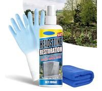 Spray de restauration et de nettoyage pour pierres tombales, Nettoyage doux pour un respect durable, Élimine instantanément les taches Nettoyant pour tombes, monuments et statues (1PC)