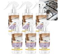 Spray de revêtement céramique pour l'acier inoxydable et les surfaces dures, protection hydrophobe pour la cuisine et la salle de bain, repousse les taches et l'eau, nettoyant et protecteur (6PCS)