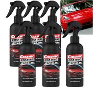 Spray de revêtement céramique pour voitures, agent de revêtement 3 en 1 à action rapide, polish hydrophobe haute protection à action rapide, cire et spray de lavage sans eau, liquide lave-glace (6PCS)