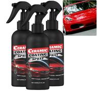 Spray de revêtement céramique pour voitures, agent de revêtement 3 en 1 à action rapide, polish hydrophobe haute protection à action rapide, cire et spray de lavage sans eau, liquide lave-glace (3PCS)