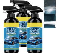 Spray de revêtement de voiture à effet rapide, vernis à la cire de lavage sans eau 3 en 1, agent de revêtement en céramique pour la protection contre les rayures (3 pièces)