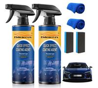 Spray de revêtement rapide pour voiture, agent de protection, cire pour voiture, cire anti-rayures, émulsion film protecteur, nettoyant vitres 100ml set
