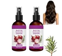 Spray de sérum capillaire à la biotine au romarin et à l'oignon, renforce les hydrates et le spray capillaire volumisant, laisse la biotine de croissance dans les sprays revitalisants (2PCS)