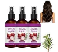 Spray de sérum capillaire à la biotine au romarin et à l'oignon, renforce les hydrates et le spray capillaire volumisant, laisse la biotine de croissance dans les sprays revitalisants (3PCS)