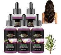 Spray de sérum capillaire revitalisant à l'oignon, renforce les hydrates et le spray capillaire volumisant pour les soins du cuir chevelu et des cheveux, sérum nourrissant au romarin (5PCS)