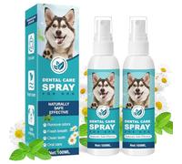 Spray de Soin Dentaire Pour Chiens 2 Pièces Anti Tartre Chien Désodorisant Dentifrice en Spray Bouche Ingrédients Naturels Buccal Assainisseur D'Haleine Pet Cleaning Teeth Buccal Animaux Insipide