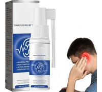 Spray de soin des oreilles doux pour soulager les acouphènes, 60 ml, solution de nettoyage apaisante du canal auditif externe, fournit une sensation rafraîchissante, flacon pulvérisateur pratique