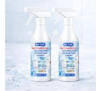 Spray Dégivrant Pour Réfrigérateur Et Congélateur, 120 ml Agent De Dégivrage Et Décongélation, Aide À Décoller La Glace, Pour Congélateurs, Verre, Robinets, Vitres Auto (2PCS)