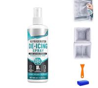 Spray Dégivrant Rapide Pour Réfrigérateur Avec Grattoir (1PC) | Agent De DéGivrage Efficace Pour RéFrigéRateur Et CongéLateur, Sans Rayures Et Facile à Utiliser, Pour Porte De CongéLateur