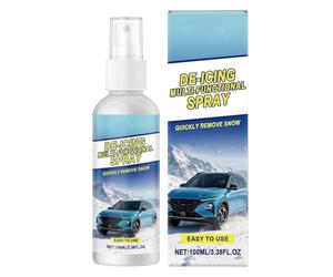 Spray Déglaçant - Bouteille De Dégivreur Automobile De 100 Ml | Agent De Déglaçage Rapide Pour Vitres De Pare-brise | Fait Fondre La Neige Et Le Gel, Protège Le Verre Et Assure Une Visibilité
