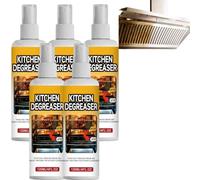 Spray dégraissant de cuisine robuste -, nettoyant en mousse à action rapide pour graisse et aliments cuits au four, nettoyant polyvalent sans gommage nettoyant (5PCS)