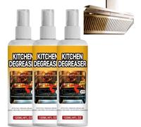 Spray dégraissant de cuisine robuste -, nettoyant en mousse à action rapide pour graisse et aliments cuits au four, nettoyant polyvalent sans gommage nettoyant (3PCS)