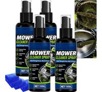 Spray dégraissant pour tondeuse robuste, nettoyant pour roues à action rapideNettoyant pour tondeuse à gazon 100 ml, élimine l'herbe, la boue et la graisse, dégraissan (4 pièces)