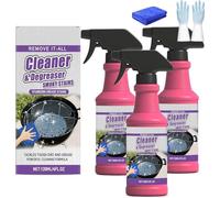 Spray dégraissant puissant à action rapide pour grilles, nettoyant pour barbecues, agent nettoyant multi-usages pour les graisses tenaces, les taches de fumée et les résidus carbonisés (3pcs)