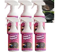 Spray dégraissant puissant à action rapide pour grils, élimine les graisses et les résidus alimentaires incrustés sur les grilles et supports de cuisine, les grilles en acier inoxydable (6pcs)