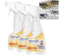 Spray dégraissant puissant pour cuisine, dégraissant tout usage pour four, cuisinière, hotte et plans de travail. Nettoyant moussant pour éliminer les taches d'huile et les résidus de graisse (3PCS)