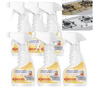 Spray dégraissant puissant pour cuisine, dégraissant tout usage pour four, cuisinière, hotte et plans de travail. Nettoyant moussant pour éliminer les taches d'huile et les résidus de graisse (6PCS)