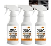 Spray dégraissant robuste pour four et barbecue, nettoyant gril professionnel, dissolvant de graisse vieilli au goudron tenace, action rapide cuisinière, friteuse à air, hotte de cuisinière (3PCS)