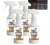 Spray dégraissant robuste pour four et barbecue, nettoyant gril professionnel, dissolvant de graisse vieilli au goudron tenace, action rapide cuisinière, friteuse à air, hotte de cuisinière (4PCS)