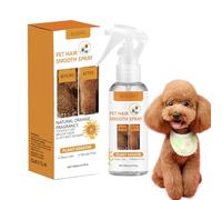 Spray démêlant pour animaux de compagnie - Éponge douce pour manteau - 100 ml - Après-shampoing végétal avec effet déodorant - Pour cheveux emmêlés - Manteaux bouclés - H sec