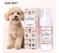 Spray démêlant pour chien 3,38 Fl Oz - Après-shampooing sans rinçage à l'huile de noix de coco, à l'huile de jojoba et au squalane, disponible en parfums classique poudré et lavande, aide à rendre le