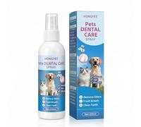 Spray Dentaire 200ml pour Animaux de Compagnie Chien et Chat Soins Dentaire | Spray Rafraîchissant pour l'haleine Contre la Mauvaise Haleine Chez le Chien, Enlève le Tartre, Facile à Utiliser