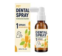Spray dentaire pour chien et chat 30 ml nettoyant anti-taches sans brossage | Rafraîchisseur d'du chien à embout allongé chiot maison soin
