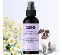 Spray Déodorant et Parfum Naturel pour Chiens et Chats - Avec Camomille, Lemongrass et Huile de Colza | Rafraîchissant, Apaisant et Nourrissant pour Peau et Poils | 100 ml