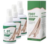 Spray des pieds peele, pulvérisation de peele peeling, pulvérisations de pieds pour pieds lisses et mous, pied exfoliant pour l'été, hydratant et nourrissant, doux,3Pcs
