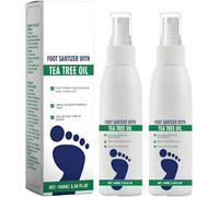 Spray désinfectant pour les pieds à l'huile d'arbre à thé, 100 ml, spray désinfectant antimicrobien pour les pieds, rafraîchissant naturel, anti-odeurs et hydratant, anti-transpiration, pour hommes et