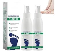 Spray désinfectant pour les pieds à l'huile d'arbre à thé, sérum de soin des pieds et des ongles, à l'huile naturelle d'arbre à thé et spray pour les pieds à l'aloe vera (2pcs)