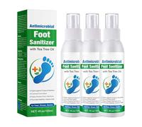 Spray Désinfectant pour les Pieds à l'Huile d'Arbre à Thé, Spray Naturel Contre les Odeurs de Pieds à l'Extrait d'Aloe Vera, Séchage Rapide et Soin Doux Contre les Odeurs et les Champignons, 120ml (3)